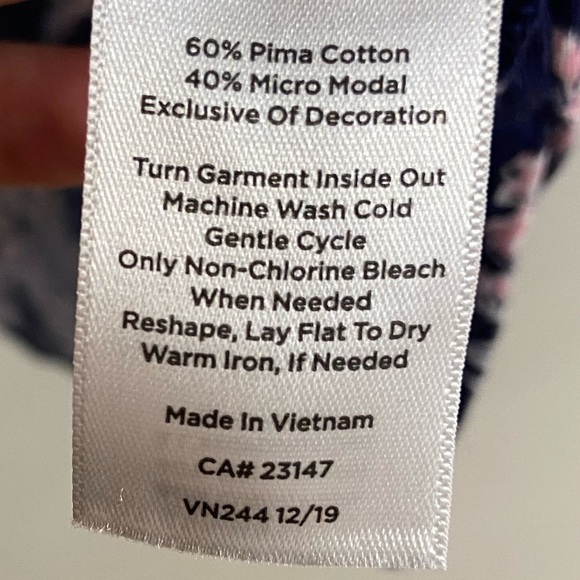 Talbots paisley print tunic top slit neck 3/4 sleeves 1X - Picture 9 of 9